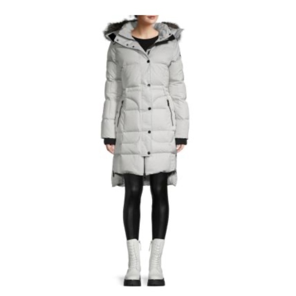 Pajar Fox fur trim quilted down jacket sz m - Picture 1 of 5